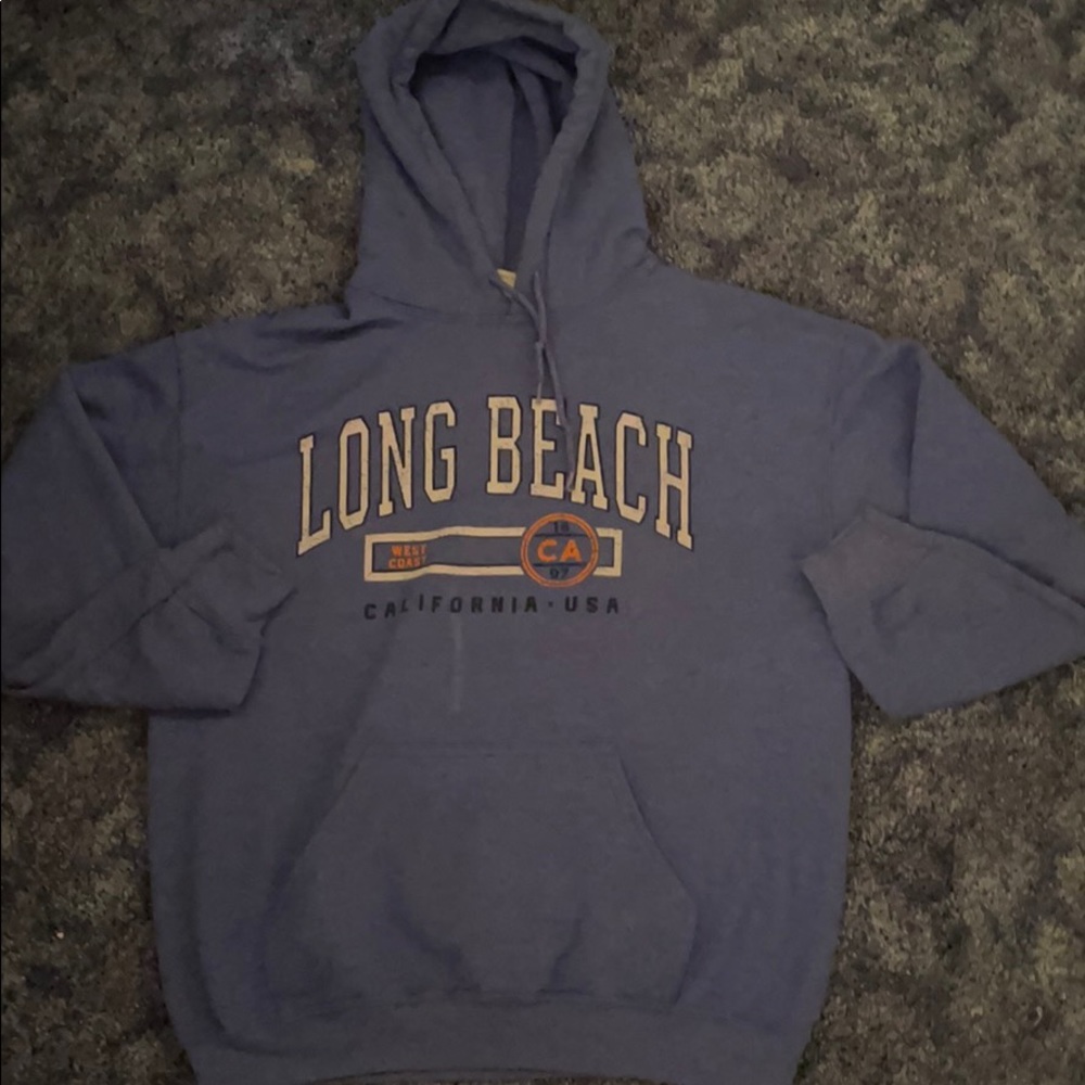 blue hoodie